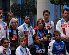 В аэропорту Домодедово состоялась встреча сборной команды России по плаванию, которая вернулась с чемпионата мира. Во встрече принял участие П.А. Рожков
