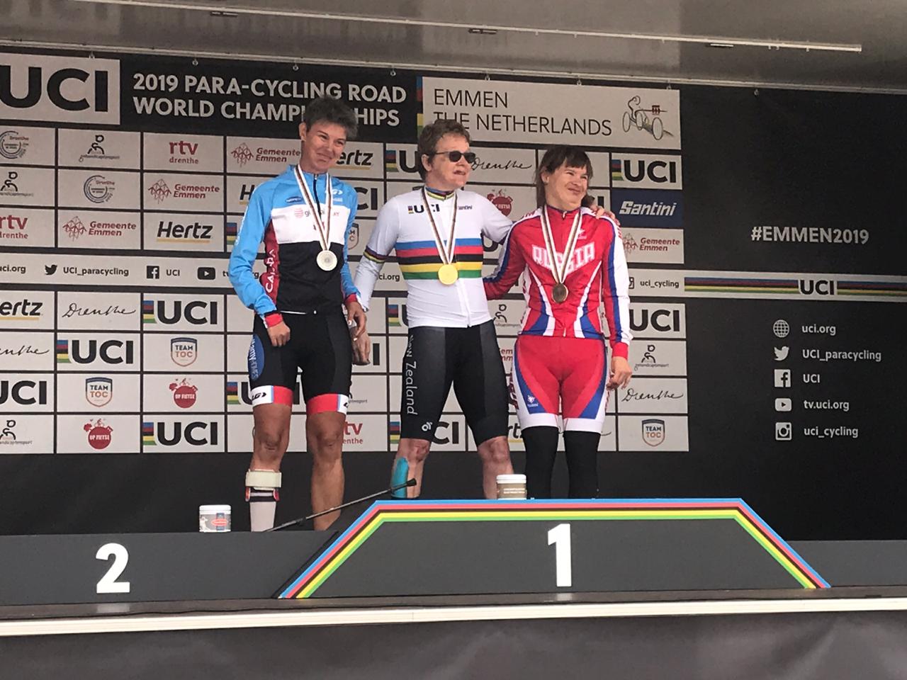 Юлия Сибагатова завоевала бронзовую медаль в заключительный день чемпионата мира по велоспорту на шоссе в Нидерландах