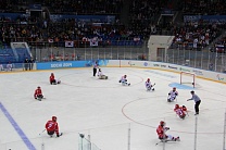Сборная команда России по хоккею-следж обыграла сборную Италии со счетом 7:0