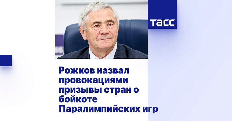 ТАСС: Рожков назвал провокациями призывы стран о бойкоте Паралимпийских игр
