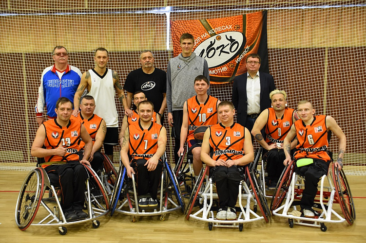 А.А. Строкин вместе с президентом Российской федерации баскетбола А.Г. Кириленко в д. Парамоново (Московская область) приняли участие в церемонии открытия 1 круга чемпионата России по баскетболу на колясках