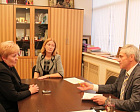 П.А. Рожков в офисе ПКР провел рабочую встречу с Л.П.Абрамовой