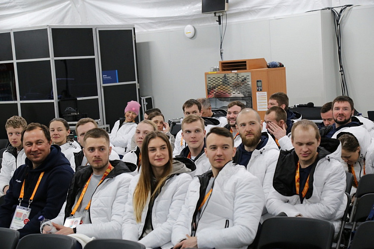 В Паралимпийской деревне (Пхенчхан) прошло селекторное совещание руководителей ПКР со спортсменами и персоналом спортсменов российской делегации на XII Паралимпийских зимних играх