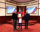 Министр спорта РФ М.В. Дегтярев, Губернатор Московской области А.Ю. Воробьев, президент ПКР П.А. Рожков встретились с подмосковной командой по итогам выступления на зимнем Кубке Защитников Отечества