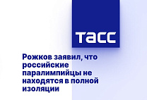 ТАСС: Рожков заявил, что российские паралимпийцы не находятся в полной изоляции
