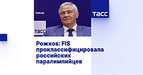 ТАСС: Рожков: FIS проклассифицировала российских паралимпийцев