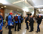 В.П. Лукин, П.А. Рожков в аэропорту Шереметьево встретились со сборной командой России по следж-хоккею по итогам чемпионата мира МПК в группе B