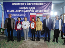 3 золотые, 1 серебряную и 2 бронзовые медали завоевали российские шашисты с ПОДА на чемпионате Азии по стоклеточным шашкам