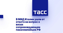 ТАСС: В МИД Италии ушли от ответа на вопрос о визах сопровождающим паралимпийцев РФ