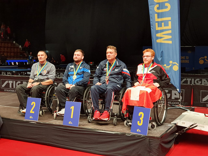 2 золотые и 6 бронзовых медалей завоевала сборная команда России по итогу личных соревнований чемпионата Европы по настольному теннису спорта лиц с ПОДА и ИН в Швеции