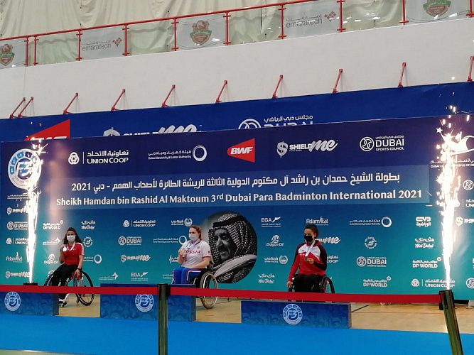 2 золотые, 1 серебряную и 5 бронзовых медалей завоевала сборная России по парабадминтону на «3rd Fazza - Dubai Para Badminton International 2021»