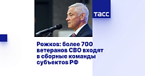 ТАСС: Рожков - более 700 ветеранов СВО входят в сборные команды субъектов РФ