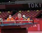 П.А. Рожков, А.А. Строкин в 6-й соревновательный день XVI Паралимпийских летних игр в г. Токио посетили соревнования по настольному теннису, конному спорту и легкой атлетике
