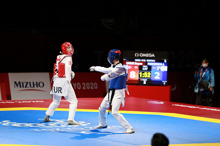 П.А. Рожков, А.А. Строкин в 9-й соревновательный день XVI Паралимпийских летних игр в Токио посетили соревнования по паратхэквондо и полуфинальный матч по волейболу сидя между мужской командой ПКР и сборной Бразилии