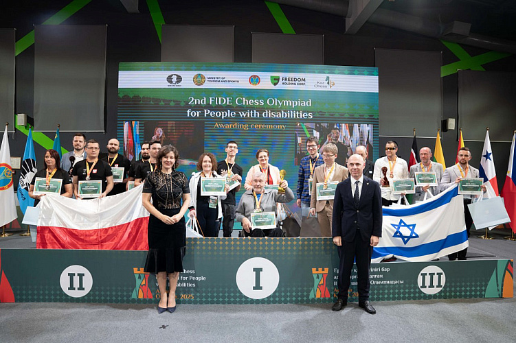 Российские спортсмены выиграли вторую шахматную Олимпиаду ФИДЕ среди лиц с ограниченными возможностями здоровья