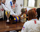 В.П. Лукин, П.А. Колобков в зале Исполкома ПКР встретились с женской сборной командой России по волейболу сидя – чемпионкой мира 2018 года