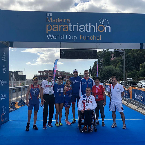 3 серебряные и 1 бронзовую медали завоевали российские паратриатлонисты на этапе Кубка мира в Португалии