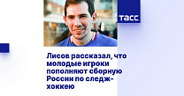 ТАСС: Лисов рассказал, что молодые игроки пополняют сборную России по следж-хоккею