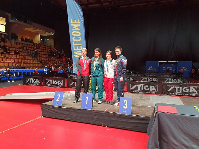 2 золотые и 6 бронзовых медалей завоевала сборная команда России по итогу личных соревнований чемпионата Европы по настольному теннису спорта лиц с ПОДА и ИН в Швеции