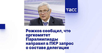 ТАСС: Рожков сообщил, что оргкомитет Паралимпиады направил в ПКР запрос о составе делегации