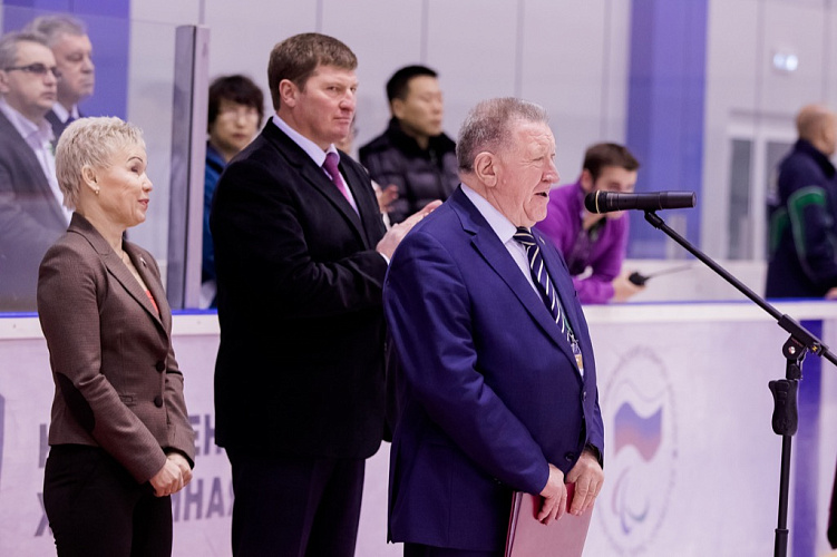 Р.А. Баталова, Л.Н. Селезнев приняли участие в церемонии открытия Традиционного международного турнира – Кубок континента по хоккею-следж