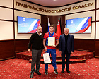 Министр спорта РФ М.В. Дегтярев, Губернатор Московской области А.Ю. Воробьев, президент ПКР П.А. Рожков встретились с подмосковной командой по итогам выступления на зимнем Кубке Защитников Отечества