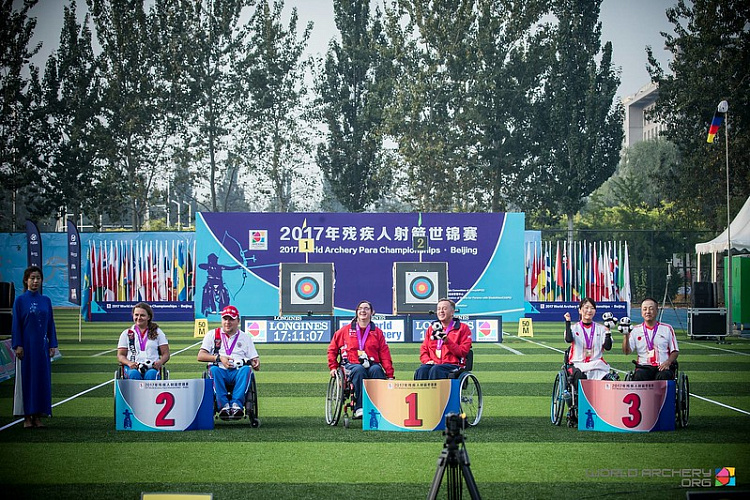 Россияне выиграли  золотую, серебряную и бронзовую медали  по итогам третьего дня чемпионата мира по стрельбе из лука спорта лиц с ПОДА в Китае 