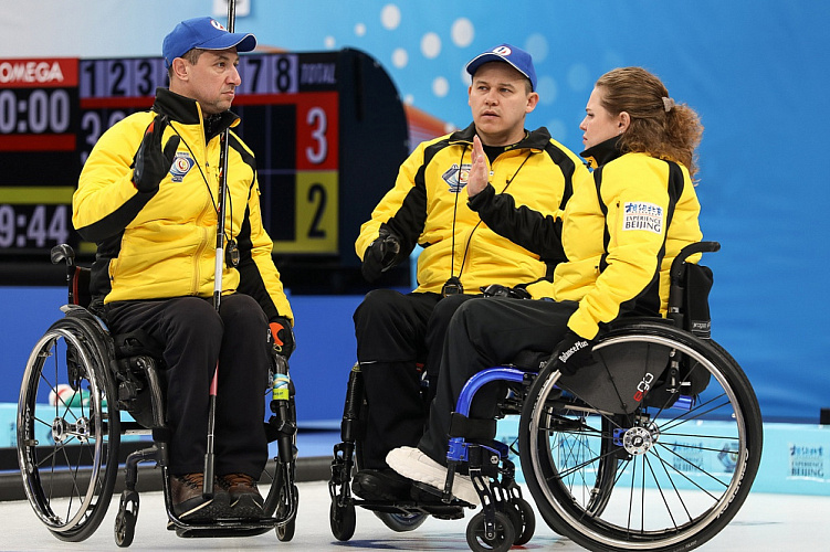 Сборная России по керлингу на колясках одержала 4 победы и потерпела 1 поражение по итогам 3-х дней чемпионата мира в Пекине