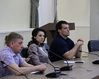П.А. Рожков, А.А. Строкин в зале Исполкома ПКР провели рабочее совещание по вопросу «Развития хоккея-следж в Российской Федерации"