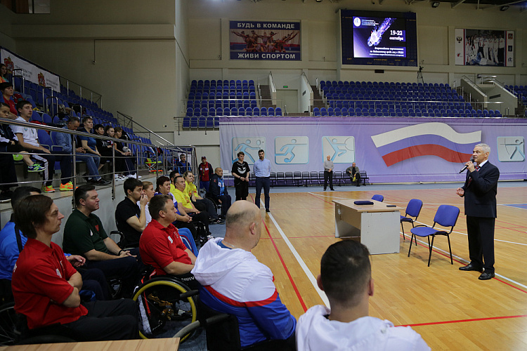 П.А. Рожков в г. Раменском принял участие в просмотре соревнований и церемонии награждения победителей и призеров Всероссийских соревнований по парабадминтону