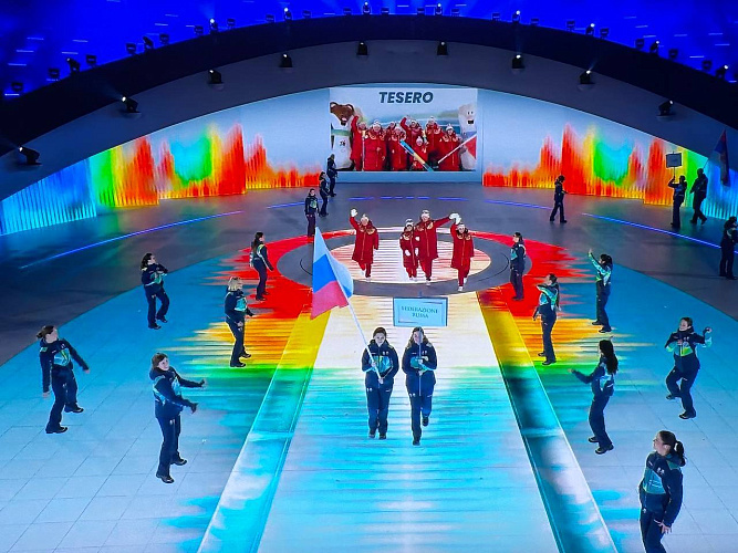 Сборная России приняла участие в церемонии открытия XIV Паралимпийских зимних игр в Италии