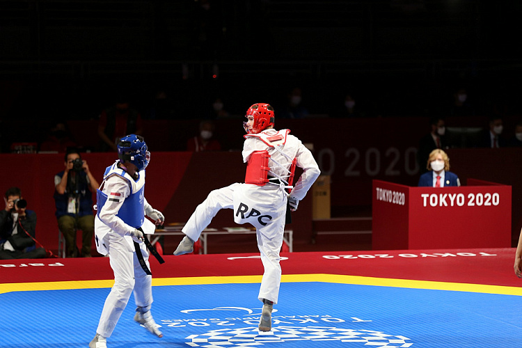 П.А. Рожков, А.А. Строкин в 9-й соревновательный день XVI Паралимпийских летних игр в Токио посетили соревнования по паратхэквондо и полуфинальный матч по волейболу сидя между мужской командой ПКР и сборной Бразилии