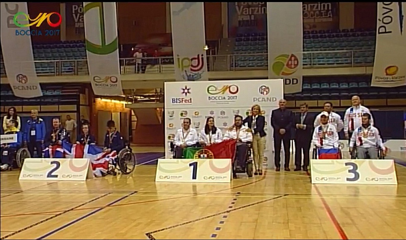 Сборная России завоевала золотую, две серебряные и бронзовую награды на чемпионате Европы по бочча в Португалии