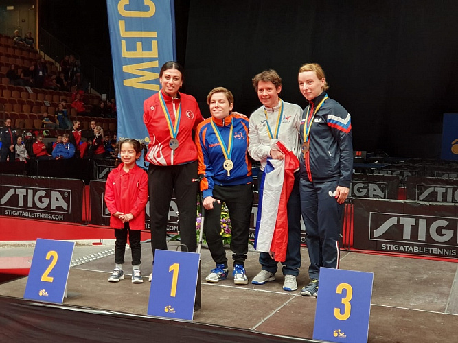 2 золотые и 6 бронзовых медалей завоевала сборная команда России по итогу личных соревнований чемпионата Европы по настольному теннису спорта лиц с ПОДА и ИН в Швеции