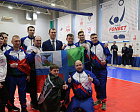 Министр спорта РФ М.В. Дегтярев, Губернатор Тульской области Д.В. Миляев и президент ПКР П.А. Рожков на РУТБ «Ока» посетили соревнования по волейболу сидя среди ветеранов СВО и встретились с паралимпийскими сборными по пауэрлифтингу и настольному теннису