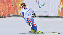 Российский горнолыжник  А.  Бугаев  выиграл "серебро" Паралимпиады в Сочи в скоростном спуске "стоя"