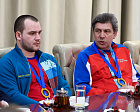 Министр спорта РФ М.В. Дегтярев, Губернатор Московской области А.Ю. Воробьев, президент ПКР П.А. Рожков встретились с подмосковной командой по итогам выступления на зимнем Кубке Защитников Отечества
