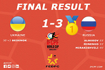 Сборная команда России выиграла чемпионат мира по футболу с ЦП в Испании