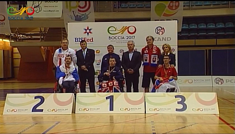 Сборная России завоевала золотую, две серебряные и бронзовую награды на чемпионате Европы по бочча в Португалии