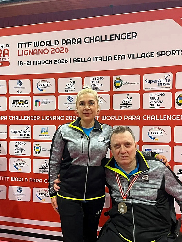 Определены победители и призёры международных соревнований по настольному теннису ITTF World Para Challenger Lignano 2026