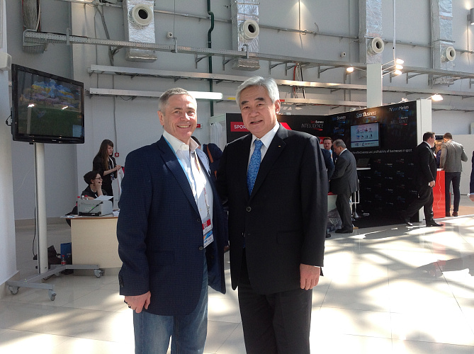 П.А. Рожков в г. Сочи принял участие в международной конвенции «Спортаккорд», в рамках которой провел ряд встреч с президентами международных спортивных организаций