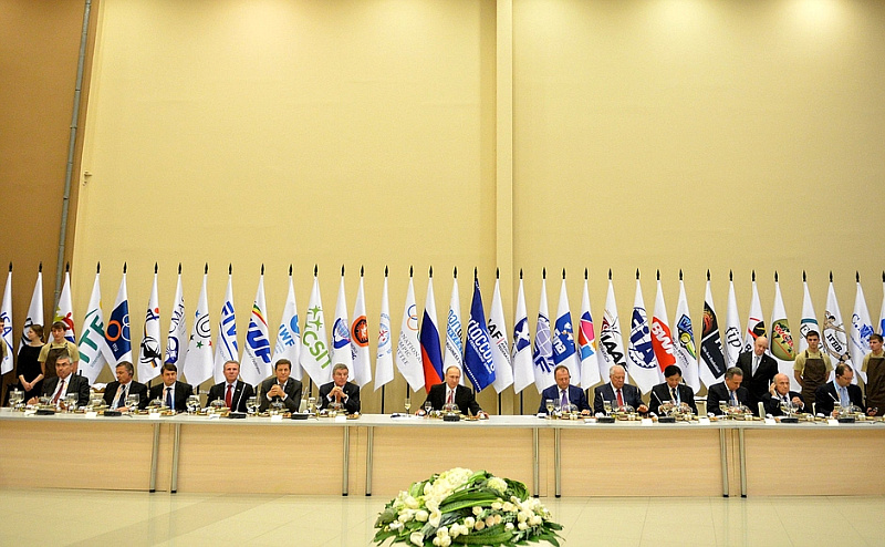 П.А. Рожков в г. Сочи принял участие в международной конвенции «Спортаккорд», в рамках которой провел ряд встреч с президентами международных спортивных организаций П.А. Рожков в г. Сочи принял участие в международной конвенции «Спортаккорд», в рамках которой провел ряд встреч с президентами международных спортивных организаций